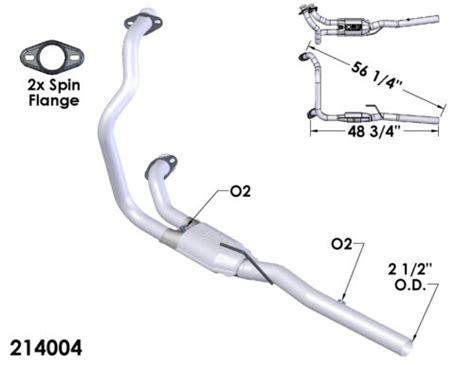 EPA Catalytic Converter Pipe Fits 1996 1999 Dodge Ram 3500 5 9L V8