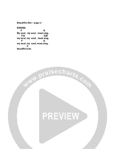 Beautiful One Chords PDF (G3 Worship) - PraiseCharts