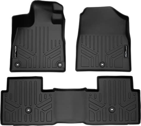 Smartliner Custom Fit All Weather Protection Black 2 Row Floor Mat Liner Set