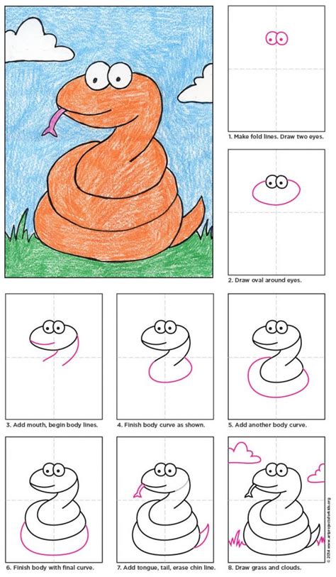 Draw a Cartoon Snake | Art Projects for Kids | Bloglovin’