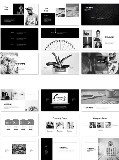 Black And White Powerpoint Template Designs Entheosweb