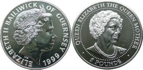 Pounds Elizabeth Ii The Queen Mother Guernsey Numista