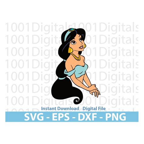 Princess Jasmine Svg Beatiful Princess Svg Aladdin Clipart Inspire