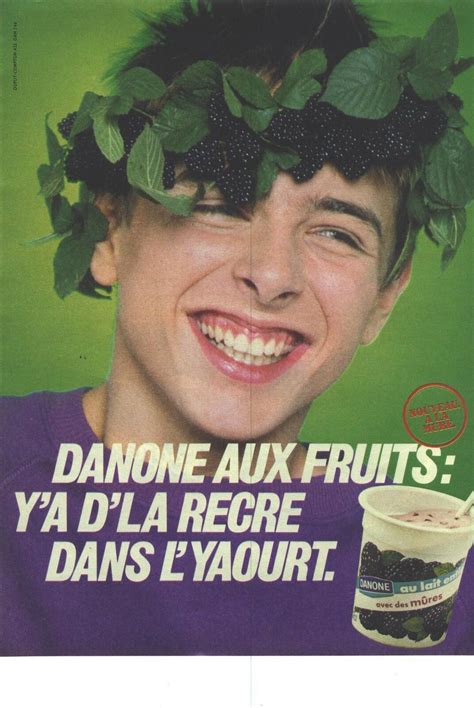 Danone 1981 Yaourt Au Lait Entier Aux Mûres Vintage Movies Poster