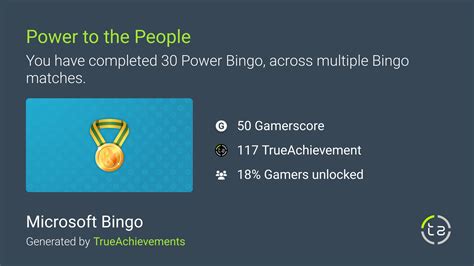 Power To The People Achievement In Microsoft Bingo Windows