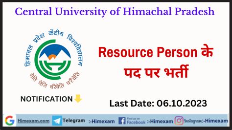 HPCU Resource Person Recruitment 2023 Himexam