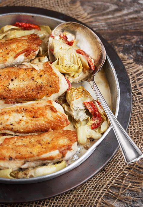 Chicken With Artichokes And Sun Dried Tomatoes Seasons And Suppers