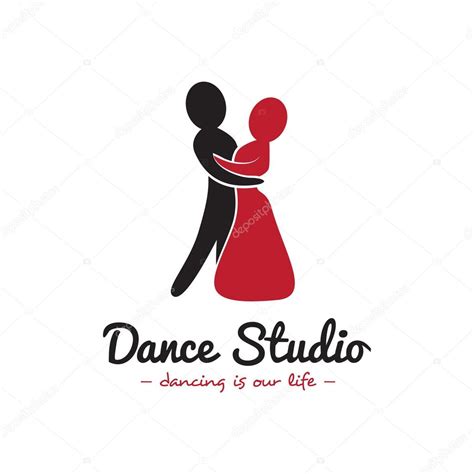 Logo Del Estudio De Danza Vectorial Logotipo Pareja Bailando Vector