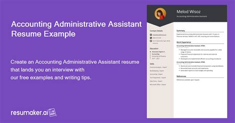 Accounting Administrative Assistant Resume Example For 2024 Skills And Templates