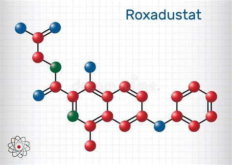 Molécula De Roxadustat Es Un Inhibidor Prolil De La Hidroxilasa Que