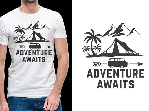 Adventure Awaits Logo Tshirt Design Graphic By Ui Sahirsulaiman