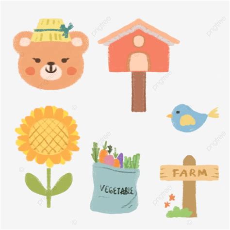 Korean Bear Farm Journal Sticker Decoration Printable Korean Bear