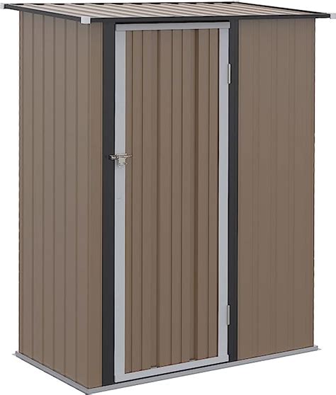 Outsunny Ft X Ft Garden Metal Storage Shed Outdoor Tool Shed With