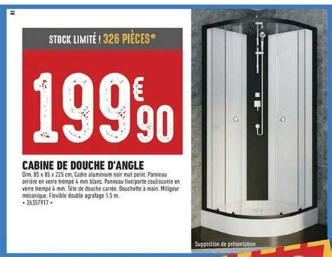 Promo Cabine De Douche D Angle Chez Brico Cash ICatalogue Fr