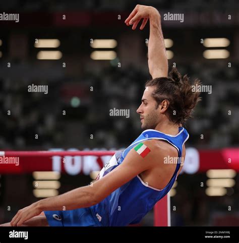 Italy S TAMBERI Gianmarco Reacts During The Men S High Jump Final In