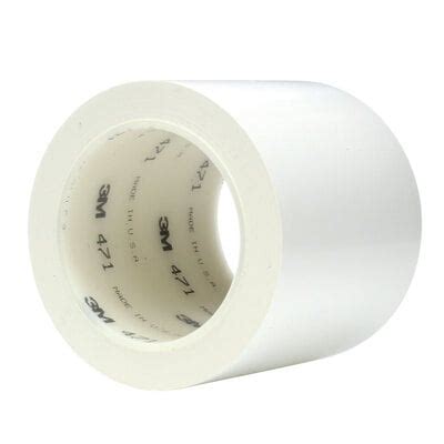 M Vinyl Tape White In X Yd Mil Rolls Per Case