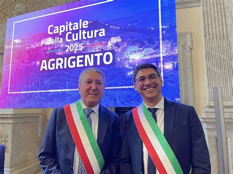 Agrigento è la Capitale italiana della cultura 2025 LANNUNCIO DEL