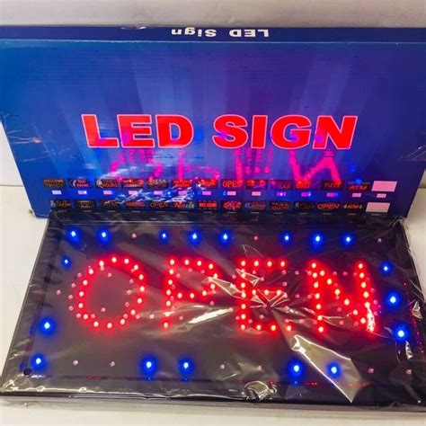 Ultra Bright LED 2 in 1 Open Closed Sign Business Signage for Food ...