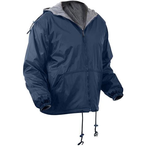 Mens Reversible Lined Jacket With Hood