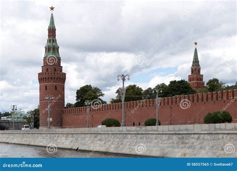 View on Kremlin Castle in Moscow, Russia Editorial Image - Image of ...