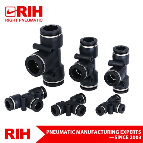 Peg T Type Tee Reducer PU Pneumatic Plastic Push Fittings One Touch Air