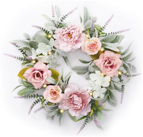 Valery Madelyn 18 Inch Spring Wreath For Front Door All Year