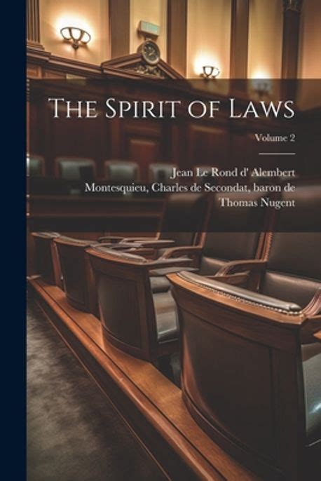 The Spirit Of Laws Volume 2 Montesquieu Charles De Secondat Baron