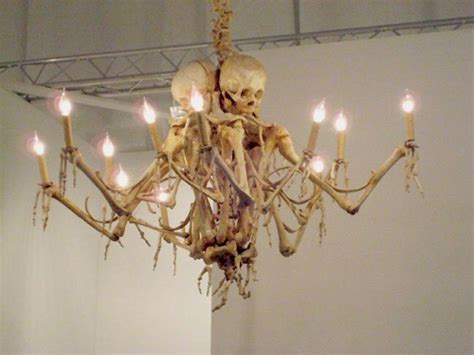 Skeleton Holding Lights Candle Style Chandelier Creative Halloween