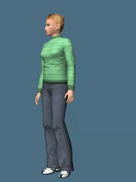 Smart Casual Lady Rigged Free D Model Ma Mb Max Vray Open Dmodel