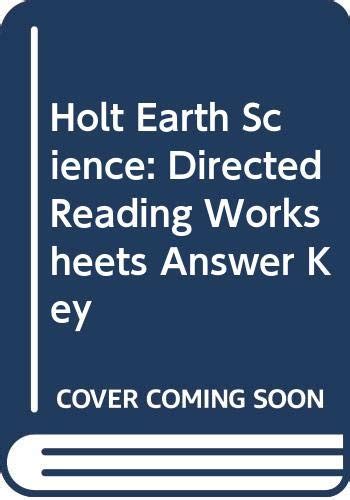 Holt Earth Science Directed Reading Worksheets Answer Key By Holt Worksheets Library