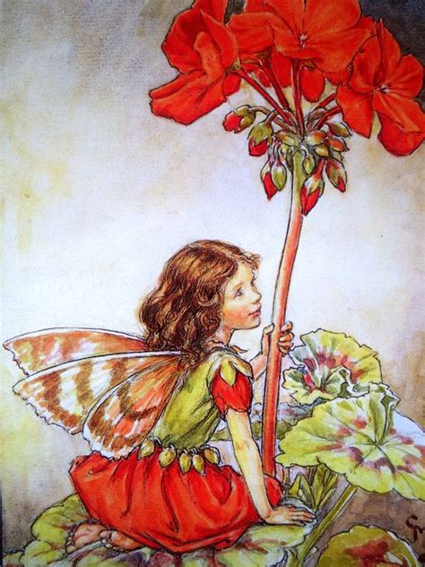 The Geranium Fairy By Cicely Mary Barker Flower Fairies Fairy