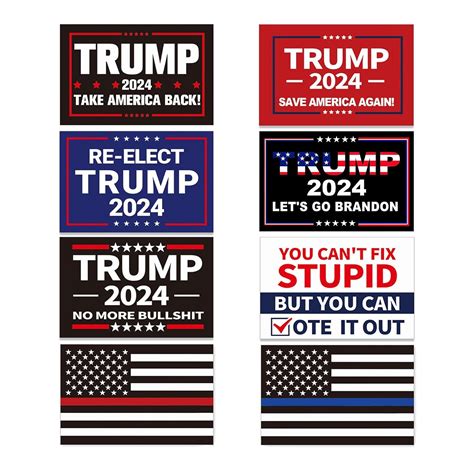 Trump 2024 Stickers Trump Election Rally Stickers Vinyl Waterproof