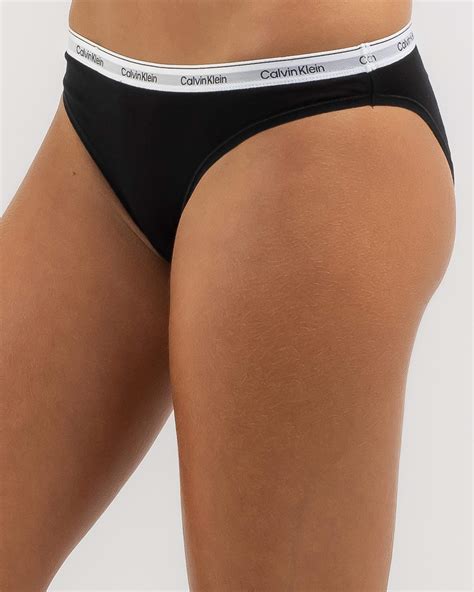 Shop Calvin Klein Modern Logo Bikini Brief In Black Fast Shipping