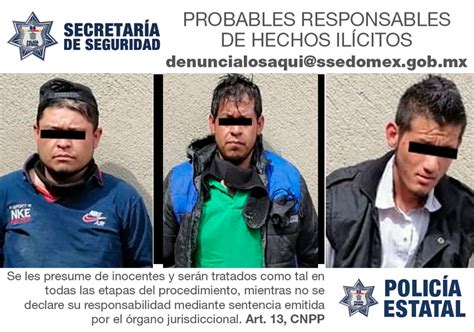 Detienen A Tres Sujetos Posibles Responsables Del Delito De Robo Con