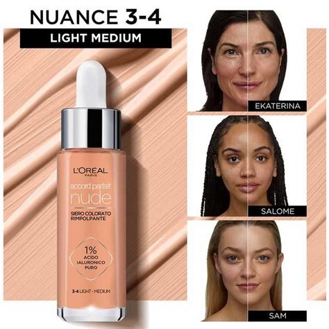 L Oréal Paris Accord Parfait Nude 3 4 Light Medium