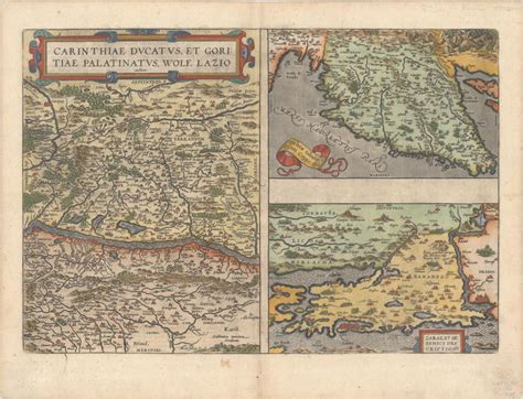 At Auction Abraham Ortelius Map Southeastern Europe Carinthiae