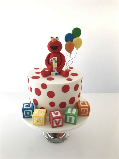 Elmo 1st Birthday Cake - Sugarlily Cakes