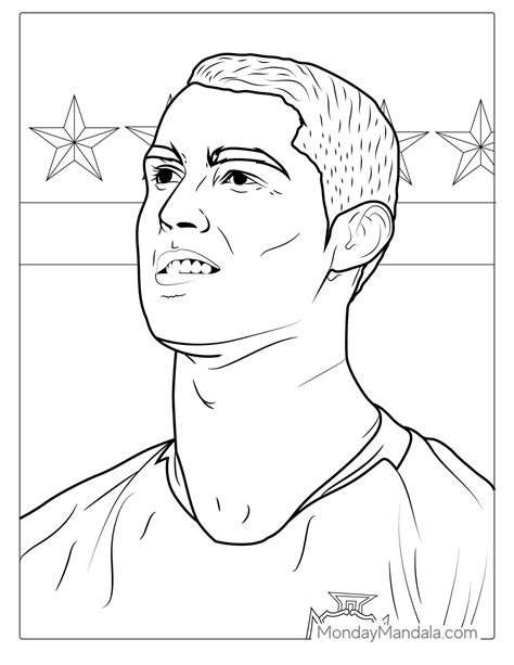 20 Ronaldo Coloring Pages (Free PDF Printables) | Coloring pages, Adult ...