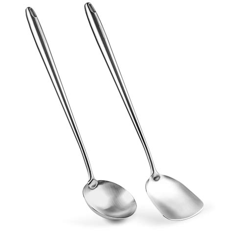 17 Inch Stainless Steel Wok Spatula Ladle Set Yosukata