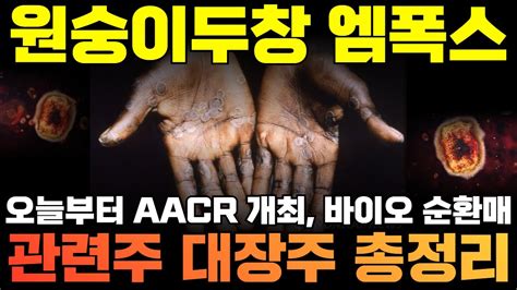 원숭이두창 엠폭스 관련주 주식전망 제약바이오 진단키트 관련주 Youtube