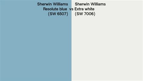 Sherwin Williams Resolute Blue Vs Extra White Side By Side Comparison