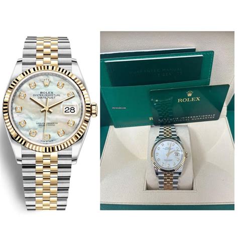 Rolex Mother Of Pearl Dial Jubilee Two Tone Yellow Gold For