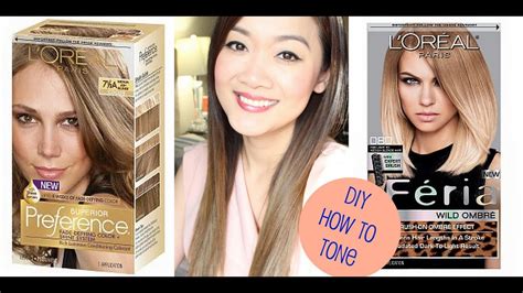 Diy How To Tone Brassy Hair After Using Loreal Feria Wild Ombre