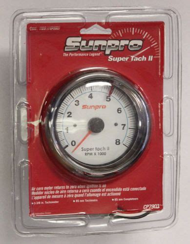 Purchase New Sunpro Cp White Chrome Super Tach Ii Tachometer In