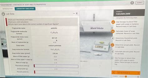 Stoichiometry Synthesis Of Soap And Its Properties Chegg