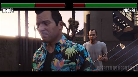 Trevor Vs Michael Fight With Healthbars Hd Gta V Original Short