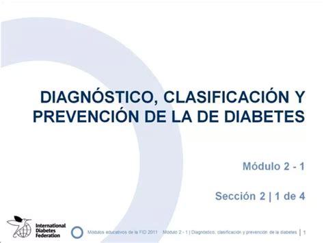 PPT DIAGN STICO CLASIFICACI N Y PREVENCI N DE LA De Diabetes