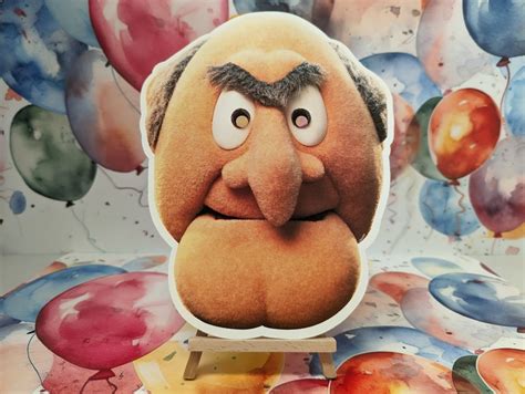 Statler 2D Card Party Mask Single The Muppets Character Etsy