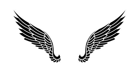 Vector Silhouette Angel Wings Logo 24634084 Vector Art At Vecteezy