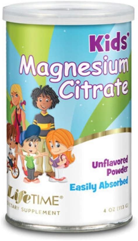 Lifetime Citrato de magnesio para niños en polvo fino puede 200 mg 4